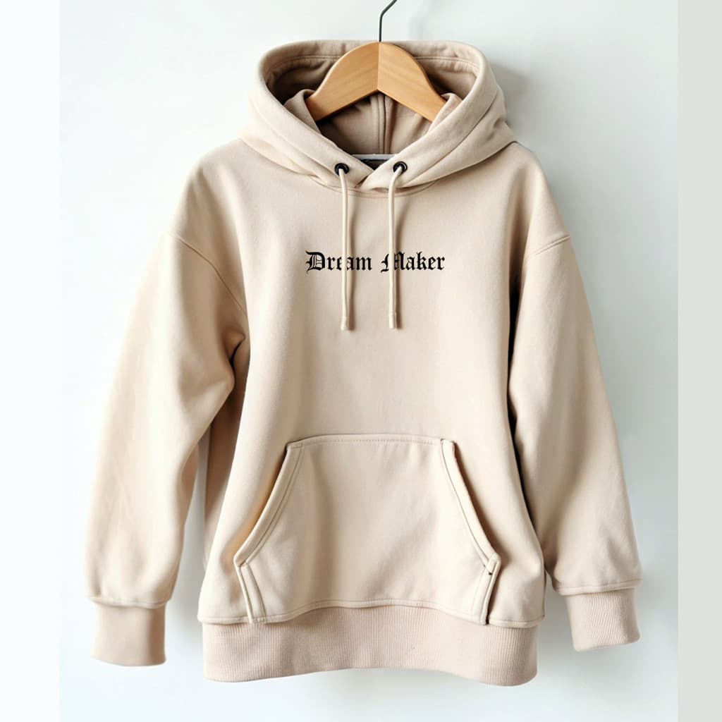 Moletom Canguru Estampado Dream Maker Blusa de Frio Masculina Frase Grafite Moda Hip Hop Trap Rap
