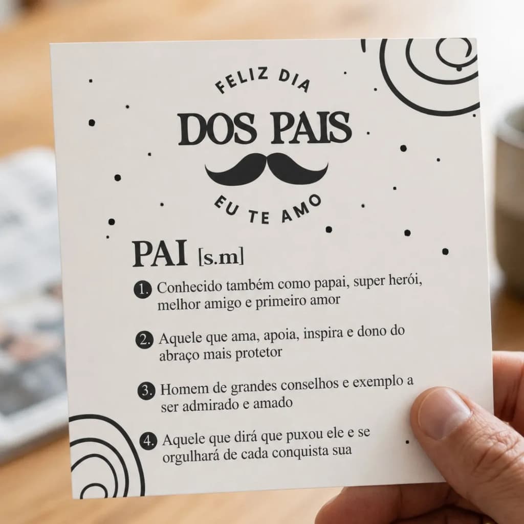 50 Un Cartão Dia Dos Pais Mensagem Agradecimento Loja Mimo