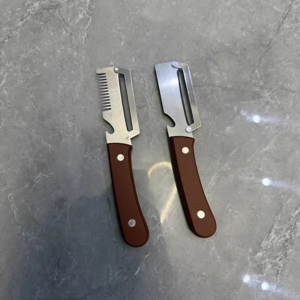Descascador multifuncional de aço inoxidável, raspador de frutas e vegetais específico para cozinha, faca de plástico pa