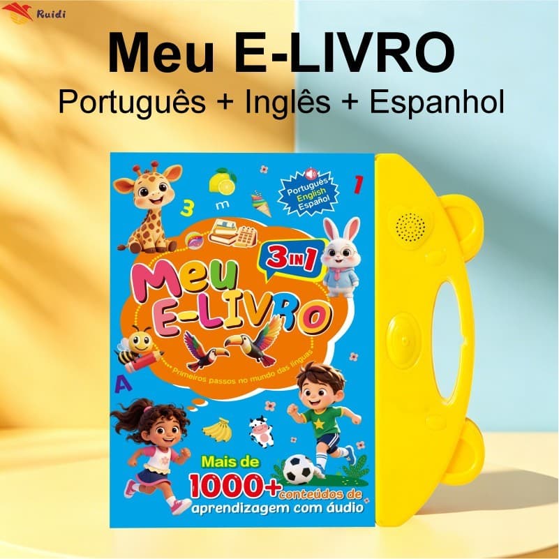 E-Book De Áudio Trilíngue-Leitura De Dedos Em Inglês Espanhol Portuguesa Para Educação Infantil