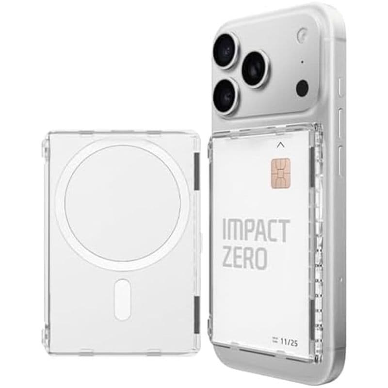 Carteira Magnética Mii Para iPhone Série 17/16/15/14 , [2 Cartões] Porta-Mag Safe Capa Flip Segura , Minimalista De Tele