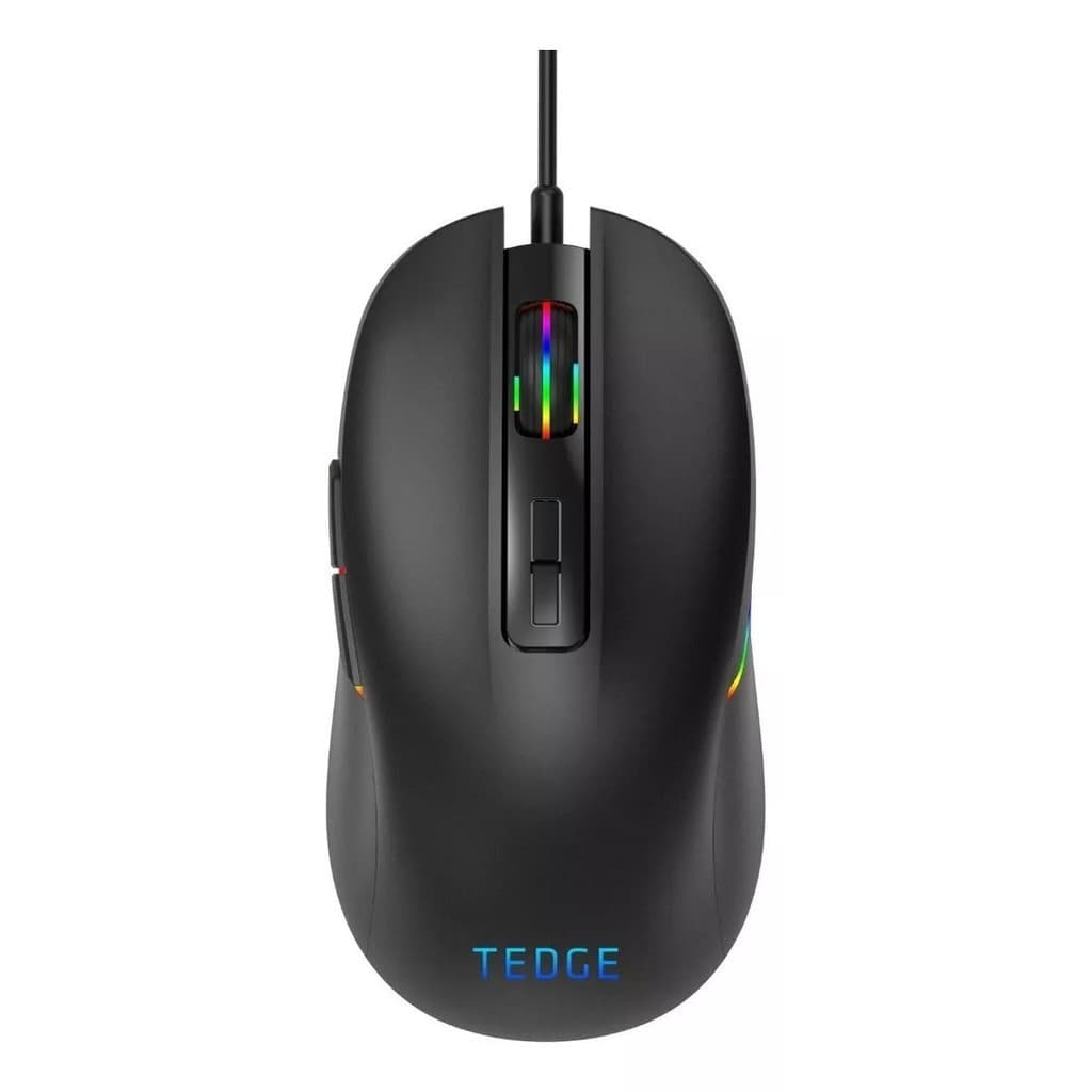 Mouse Gamer Tedge ML-GMH64 6400dpi 1000hz Com Fio RGB | 7 Botões | Original e Lacrado | Envio Imediato