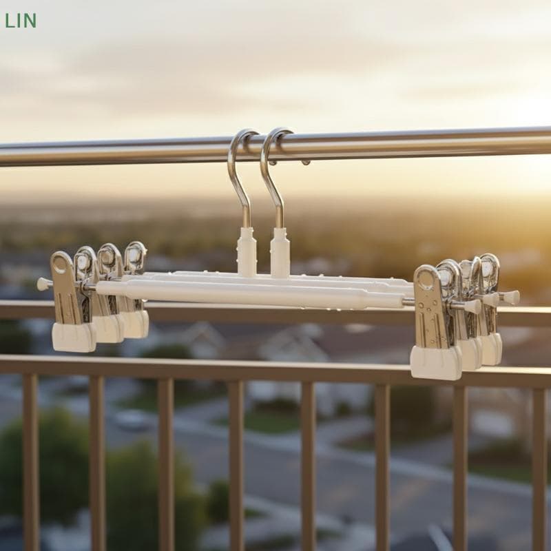 12 Cabides De Metal Ajustáveis Dos Pces Com Clipes , Economia De Espaço Antiderrapante Para Calças/Saias E Todas As Roup