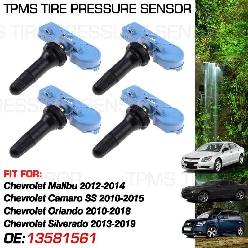 13581561 4x Sensor De Monitor De Pressão Dos Pneus Para Chevy Malibu 2012-2014 Camaro SS V Silverado 1500 2010-2015 Orla