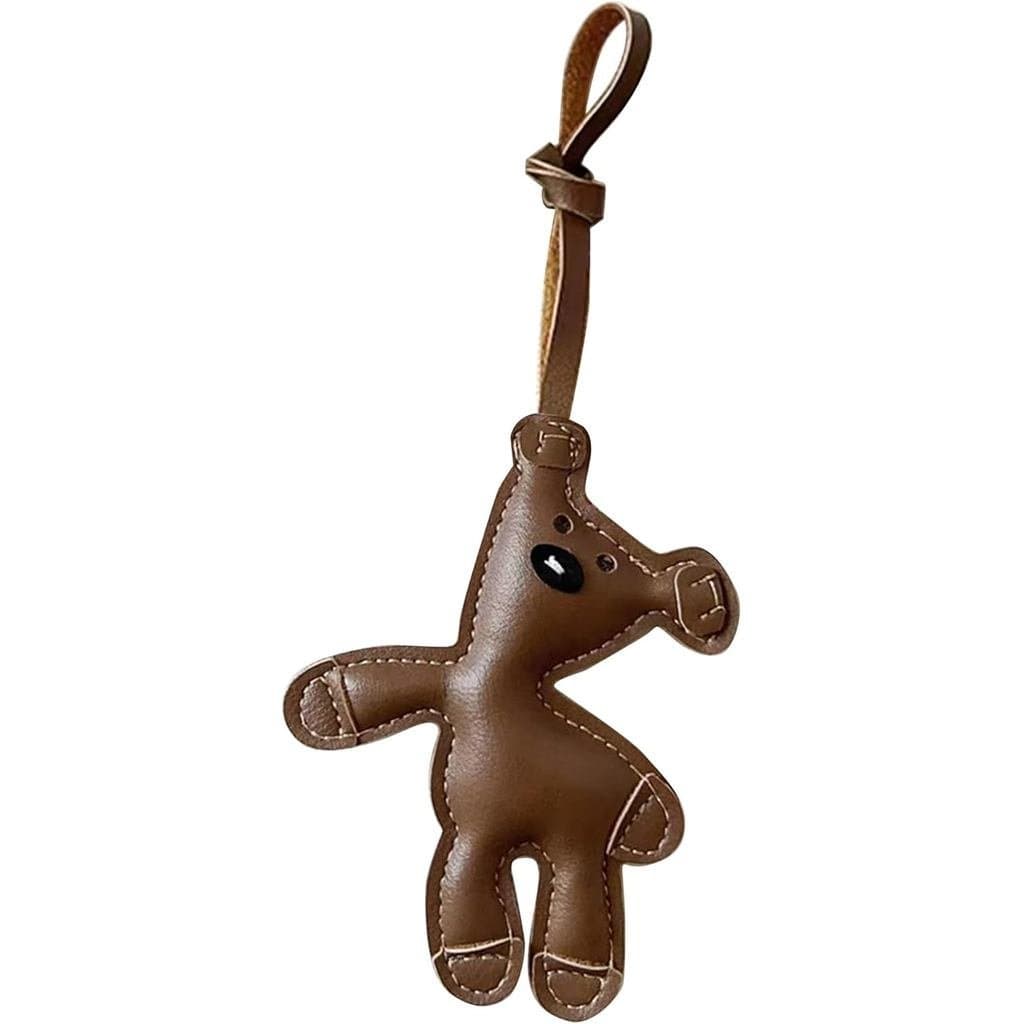 Chaveiro de Urso Marrom, Charmoso Acessório para Bolsas, Acessórios de Mala, Chaveiros de Urso de Pelúcia PU para Carro