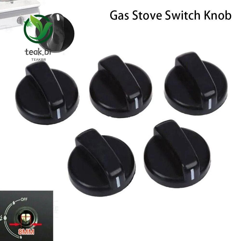 TEABR 1/2/5 Peças Botões De Fogão , Alça De Plástico Para Forno De Alcance , Botão De Controle A Gás , 8mm