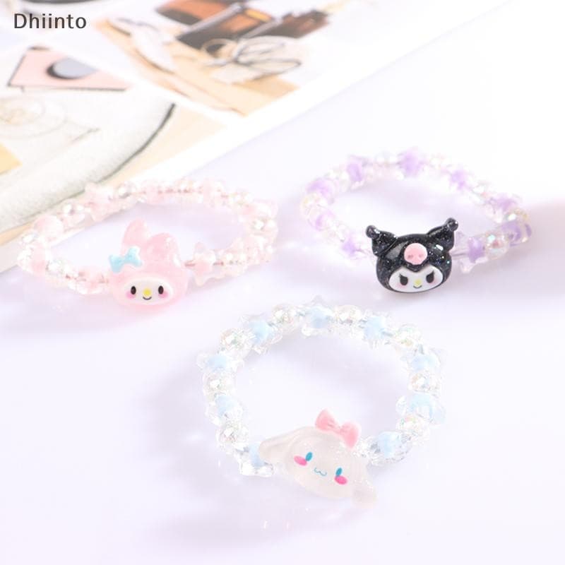 [Dhiint] Pulseira De Casal De Cristal Fofo De Desenho Animado Brinquedos De Anime Para Presente De Aniversário De Menina