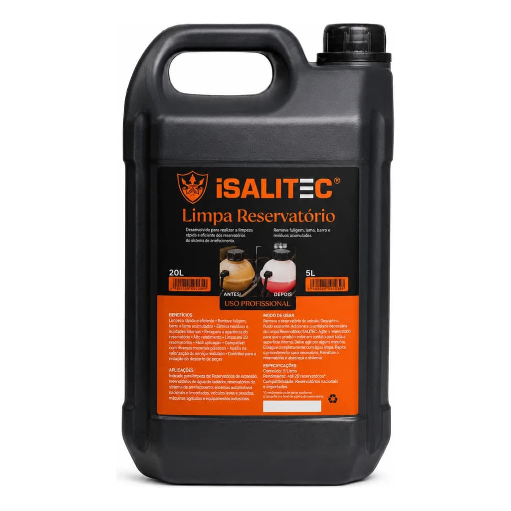 Limpa Reservatorio Automotivo 5l Isalitec Rapida Limpeza