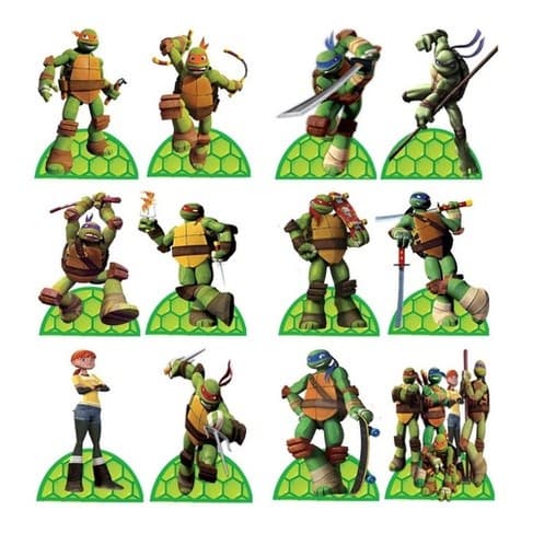 Tartarugas Ninjas - 10 Displays De Festa De 20cm Totens