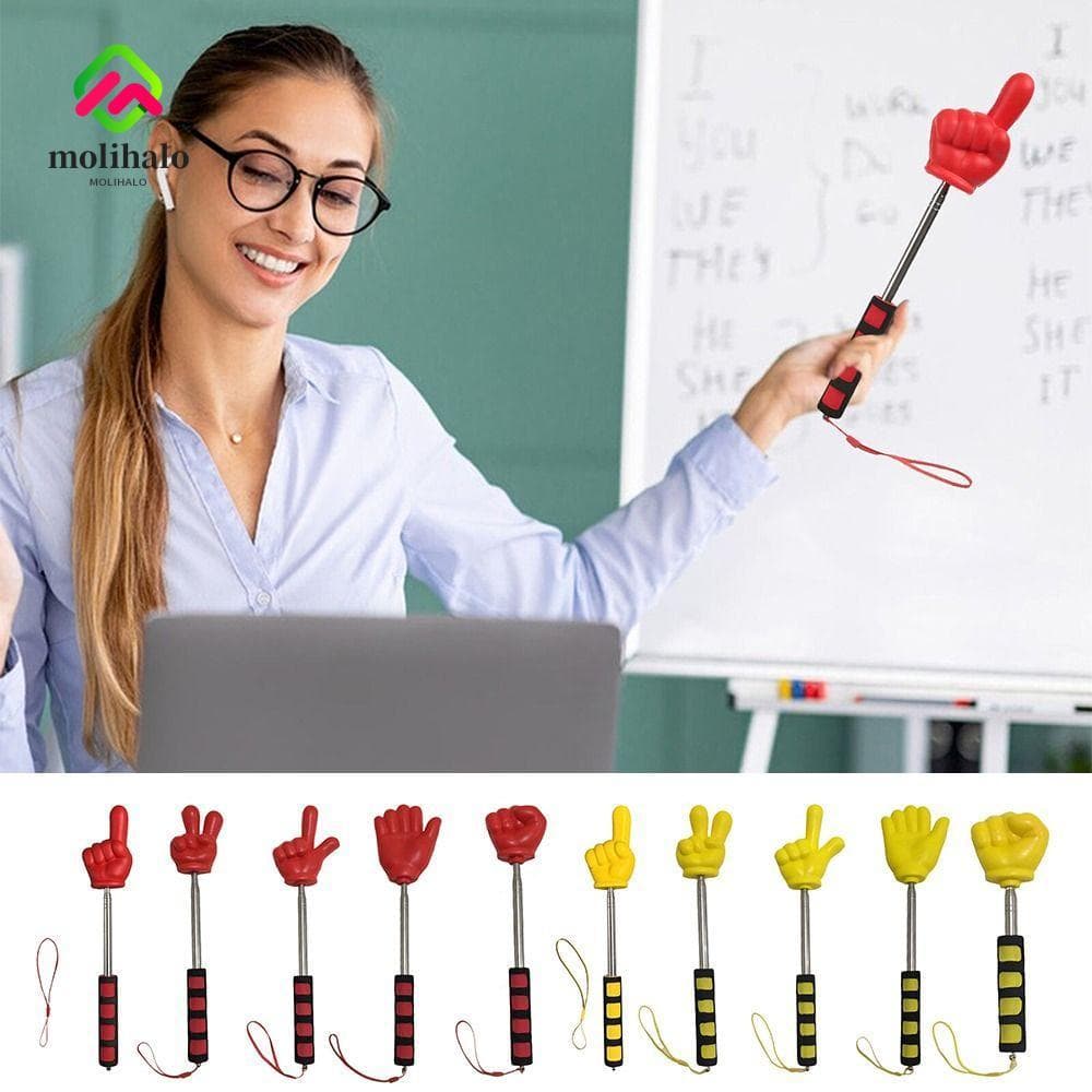 Bastões De Leitura De Dedo MOLIHALO , Vara De Ensino De Haste Telescópica Com Design , Aço Inoxidável