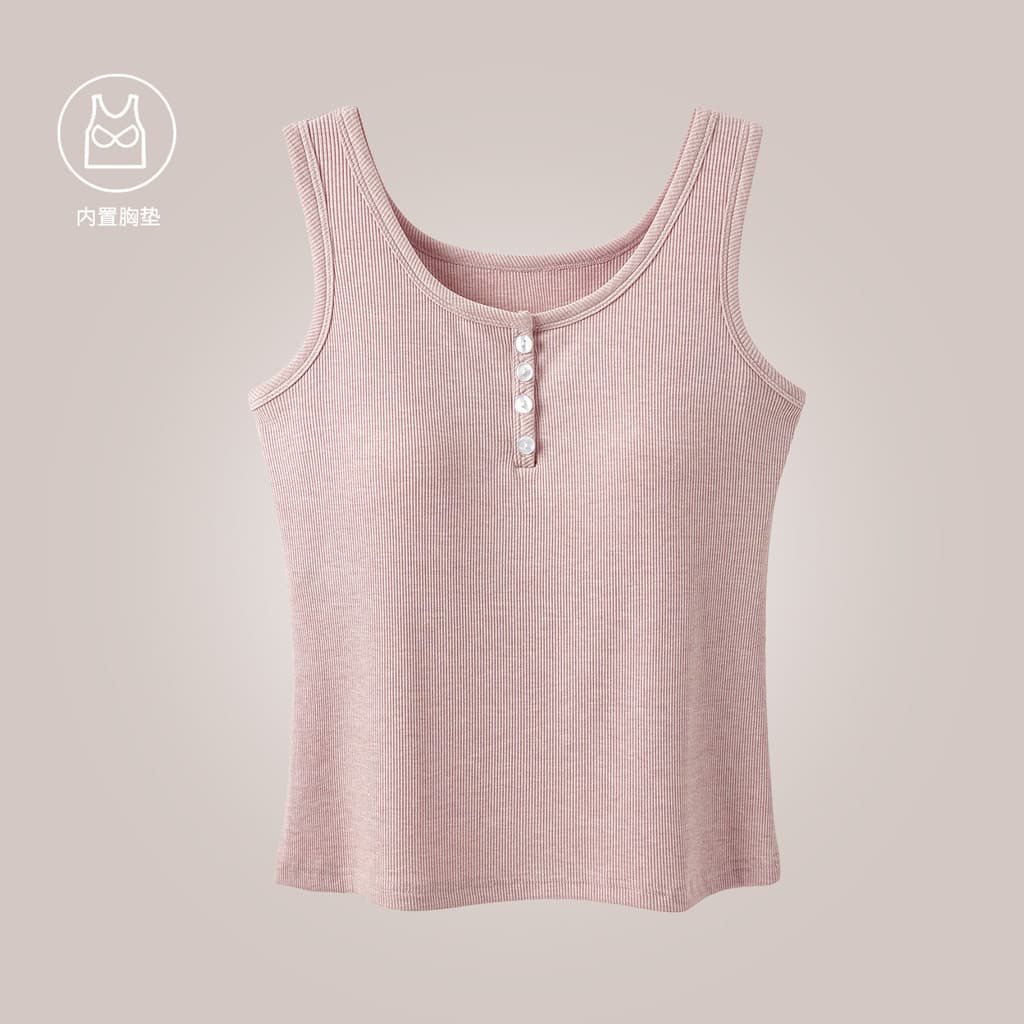 Pijamas Premium feminino cor sólida algodão pequeno colete de uma peça topo verão novo estilo estiramento colete apertad