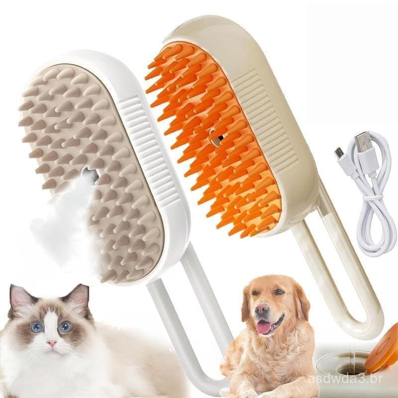 Escova a Vapor, Removedor de Pelos, Removedor de Pelos Ajustável, Pulverizador de Vapor, Escova a Vapor para Cabelo, E