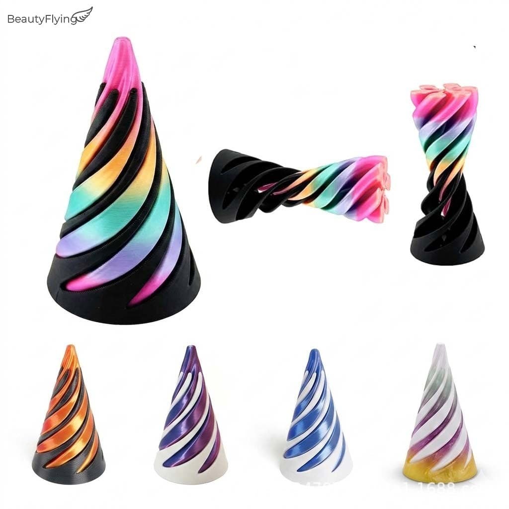 Brinquedo De Ponta Do Dedo Em Cone Espiral Com Impressão 3D-Alívio Educacional Estresse Para Crianças