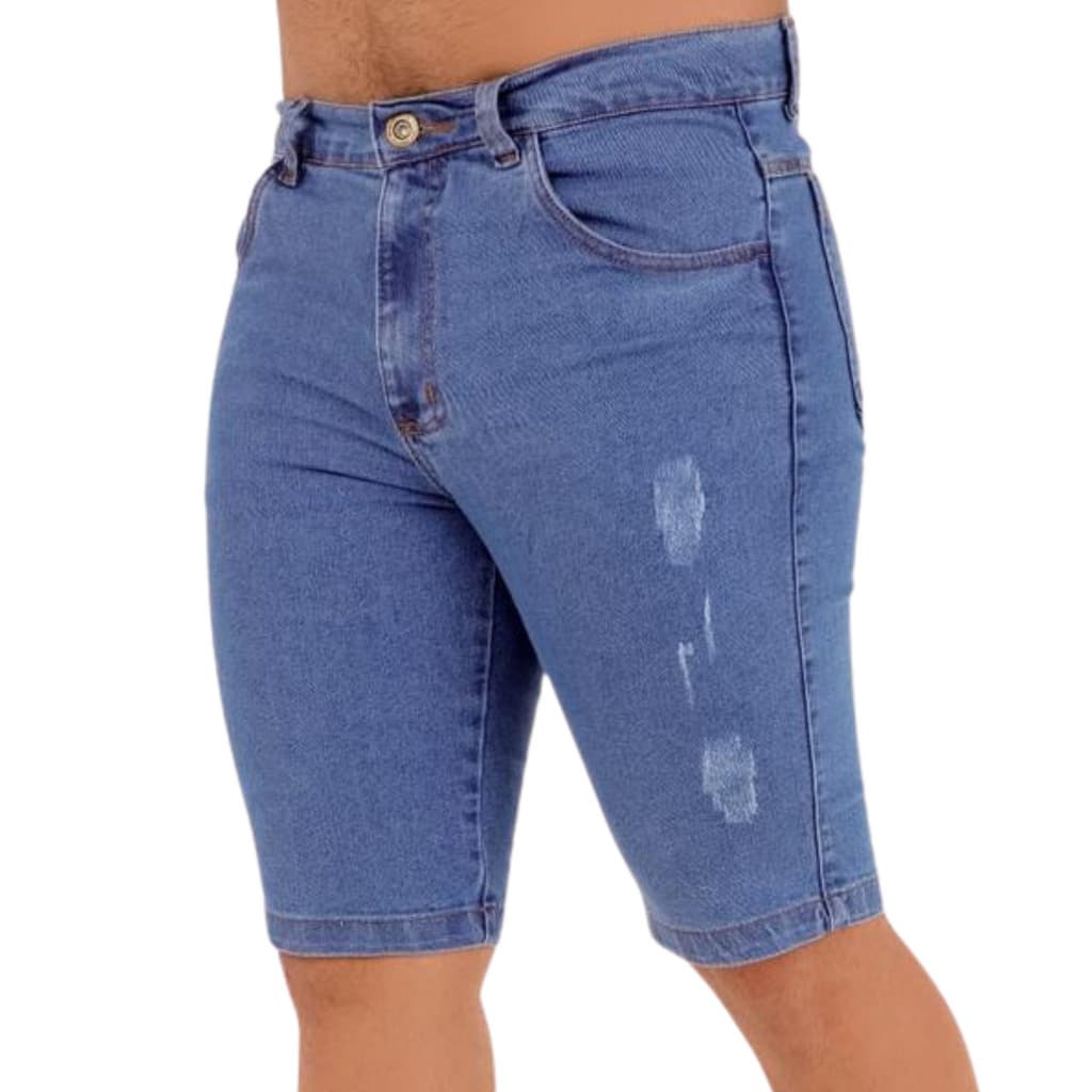 Bermuda Jeans Claro Puidos MIIX_&_ SHOPPING