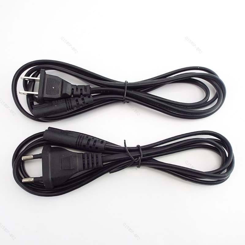 Conector De Fio De Chumbo De Pino De 2 Pinos Ue Eua Cabo De Alimentação plug Linha Elétrica 1.4M 2 Pés Adaptador AC Exte