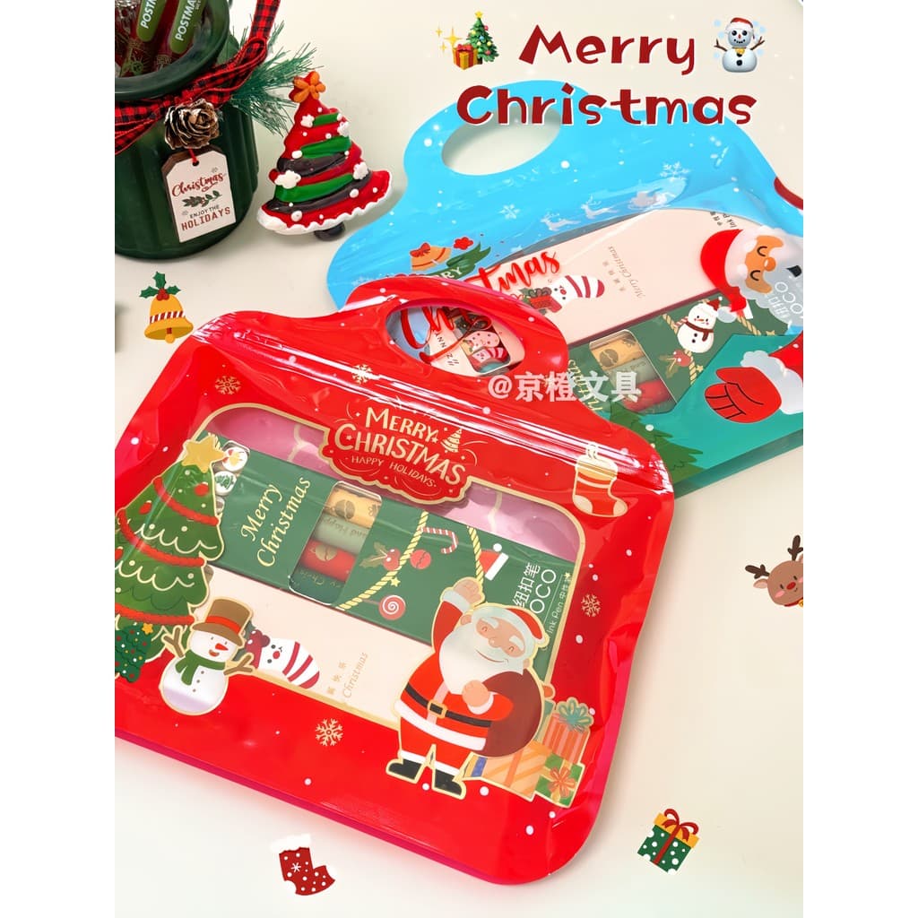 [Presente de Natal] Caneta de botão limitado de Natal Zanshi CS Head Gel Pen Presente de feriado de secagem rápida 0.5 m