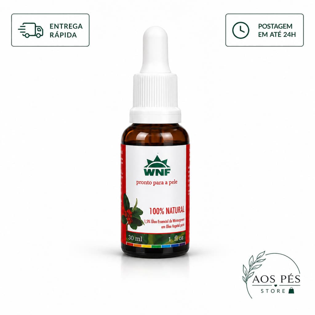 Óleo de Wintergreen WNF 30ml Pronto Para Pele Massagem Muscular Refrescante Pós Treino