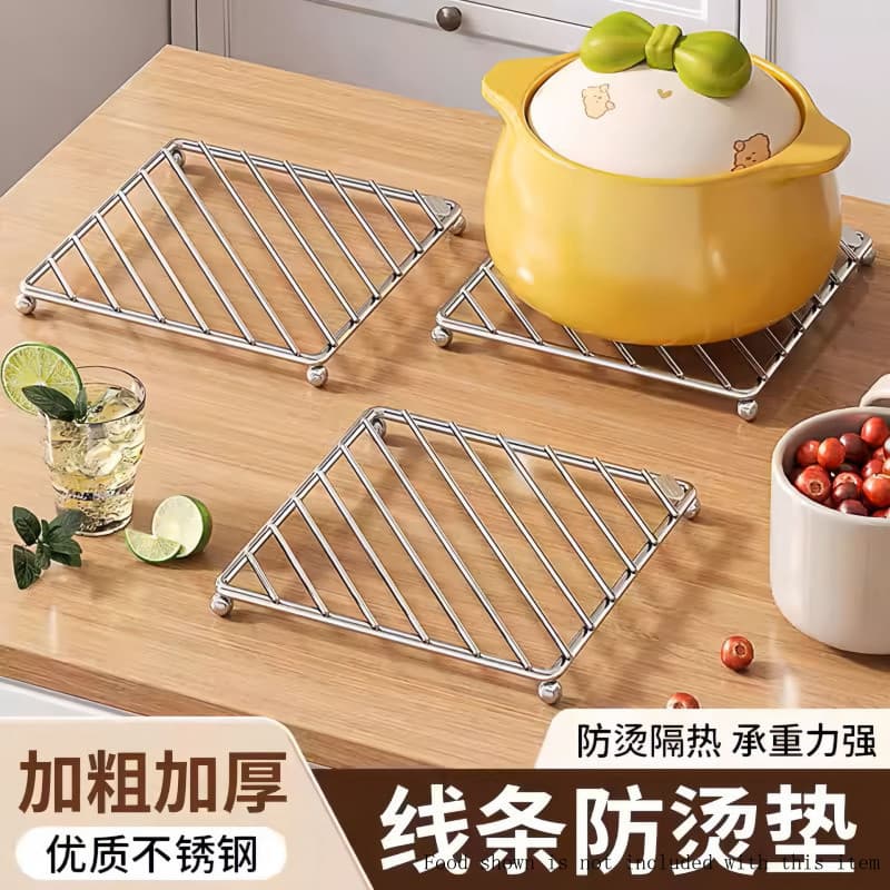 Suporte quadrado de isolamento térmico de ferro forjado Anti-escaldante tapete de utensílios de cozinha