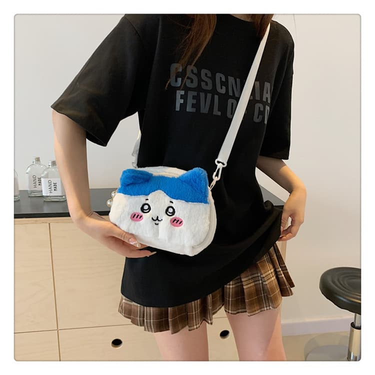 Chiikawa chiikawa Pelúcia Bonito Usaki Bolsa de Ombro Ikawa Auto-Rindo Urso Mensageiro Bolsa Cosmética Coelho