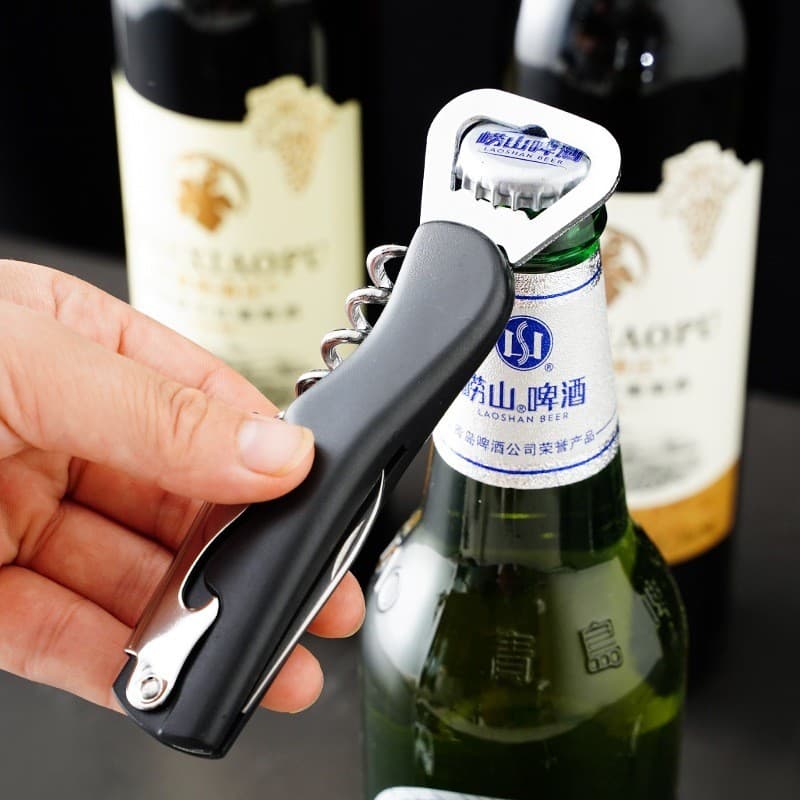 Abridor de garrafas, abridor de cerveja, abridor de vinho, abridor de latas multifuncional criativo para uso doméstico H