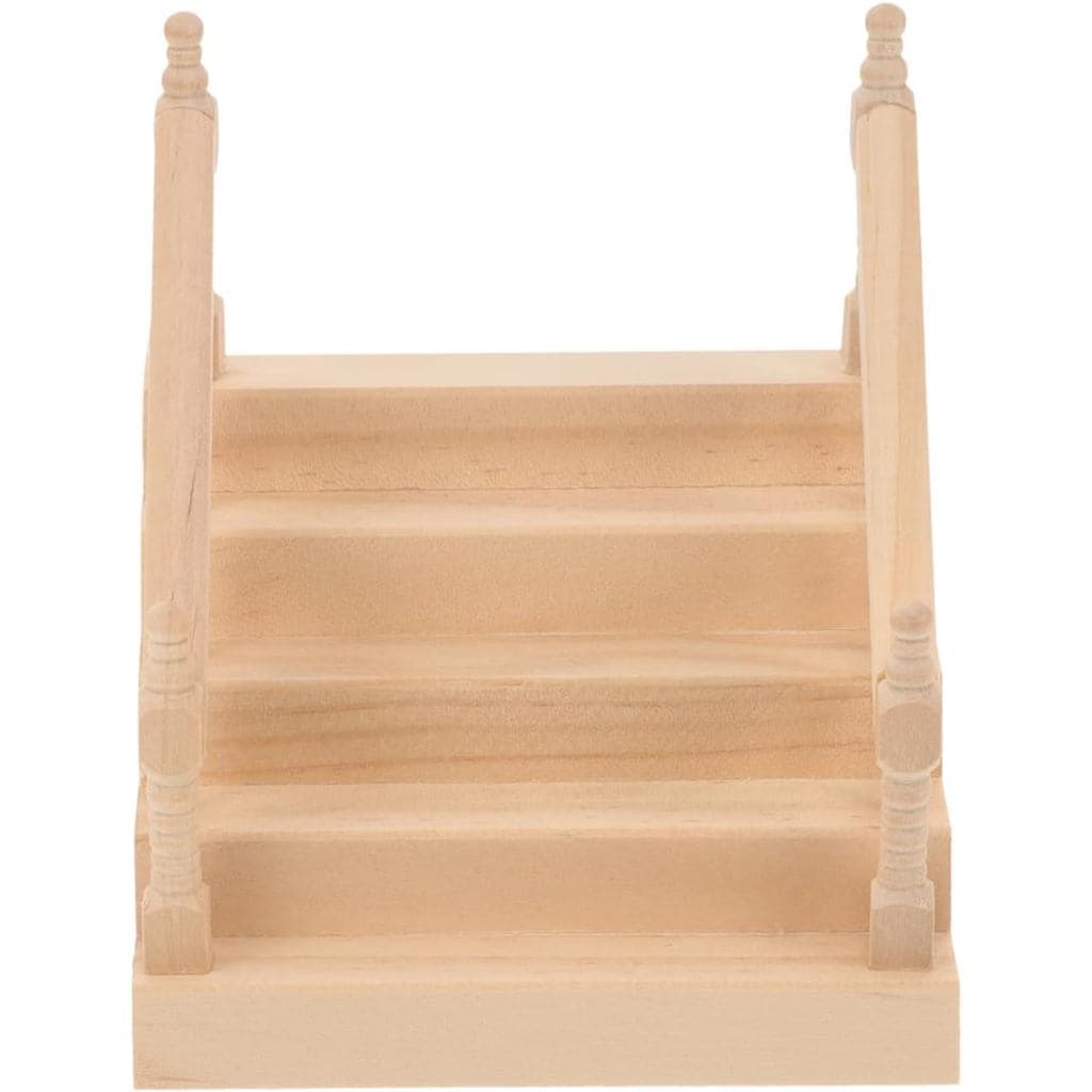 Angoily Escada em Miniatura para Casa de Bonecas, Ornamento de Mesa, Corrimão Simples, Corrimãos Externos