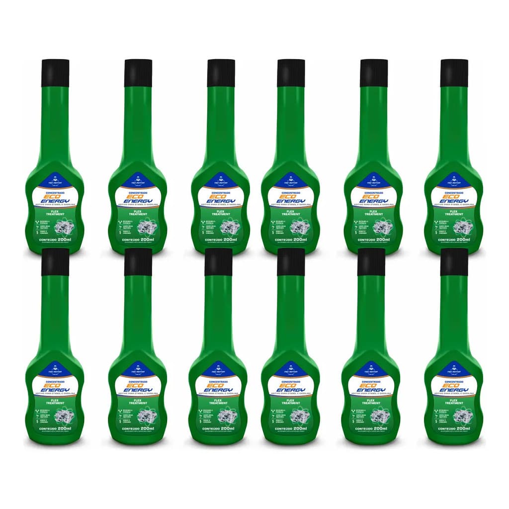 Kit 12 Aditivos Para Combustível Flex Treatment 200ml