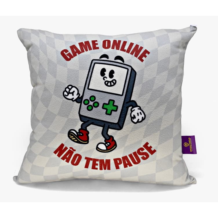 Almofada Fibra de Veludo 40 x 40 Gamer Life Zona Criativa