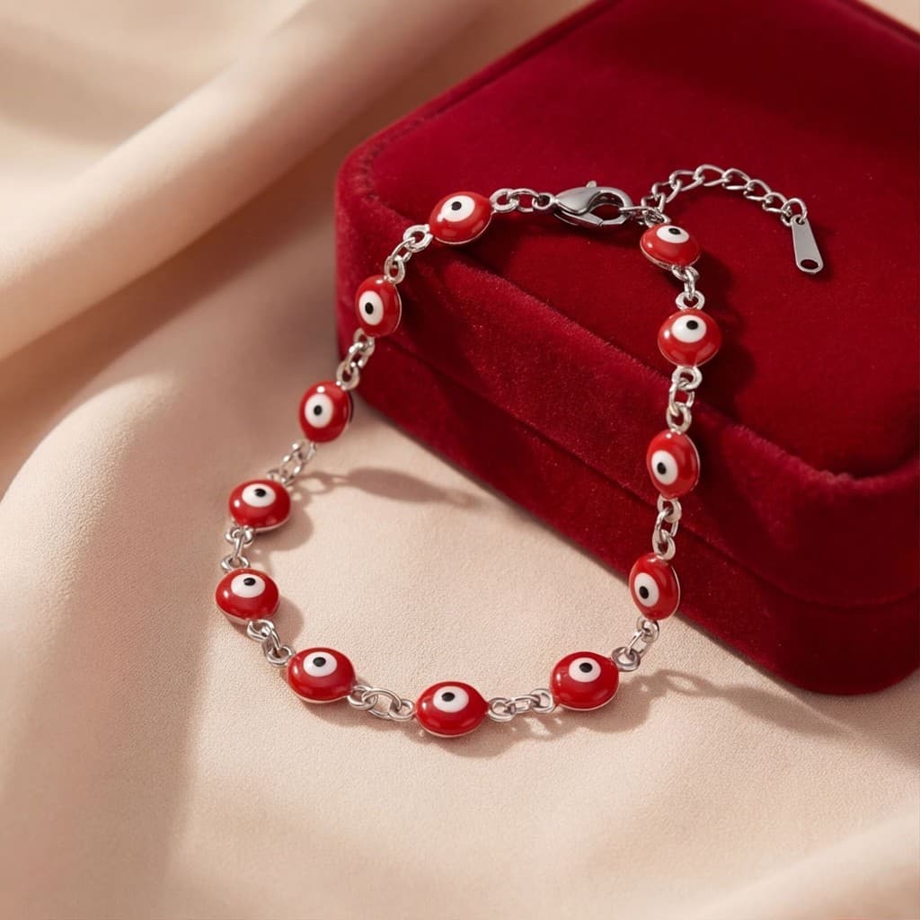 7 Tipos De Pulseiras De Olho Do Diabo Em Aço Titânio Que Não Desbotam , Joias Elegantes , Simples E Sofisticadas Para Mu