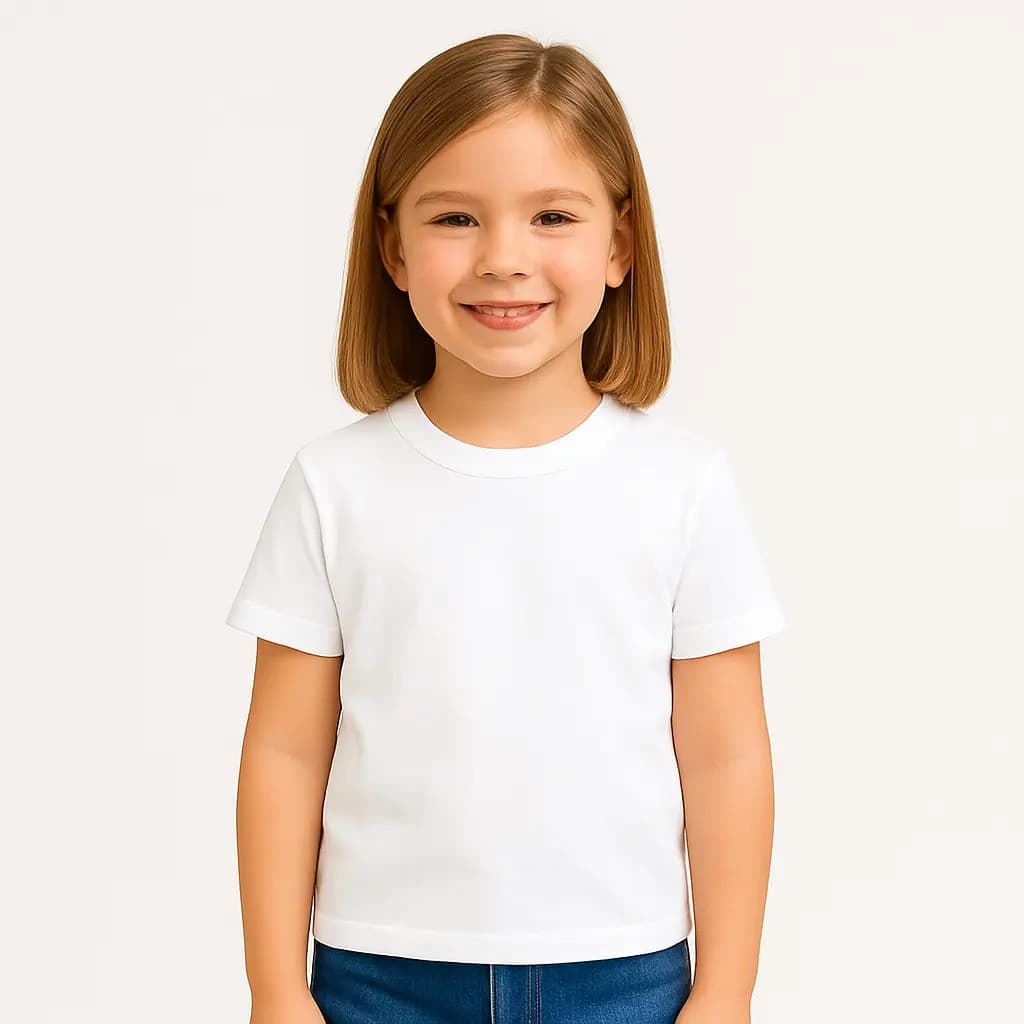 Camiseta Infantil Lisa 100% Algodão Várias Cores Confortável