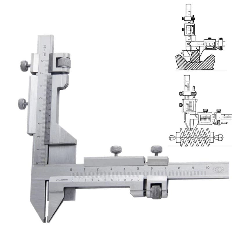 M1-26 Engrenagem Dente Vernier Caliper Medidor De Espessura Do Volante Ferramentas De Medição
