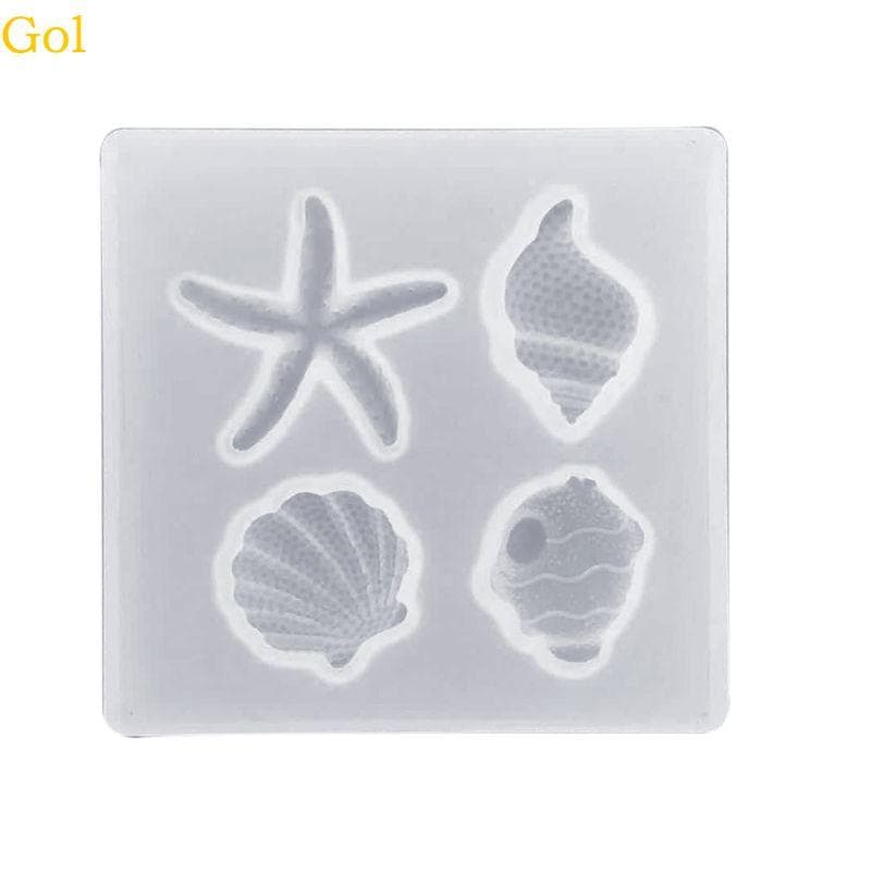 Mar Para Concha Estrela Do Molde Silicone Resina Epóxi Pingente Jóias Fazendo Bolo Crista