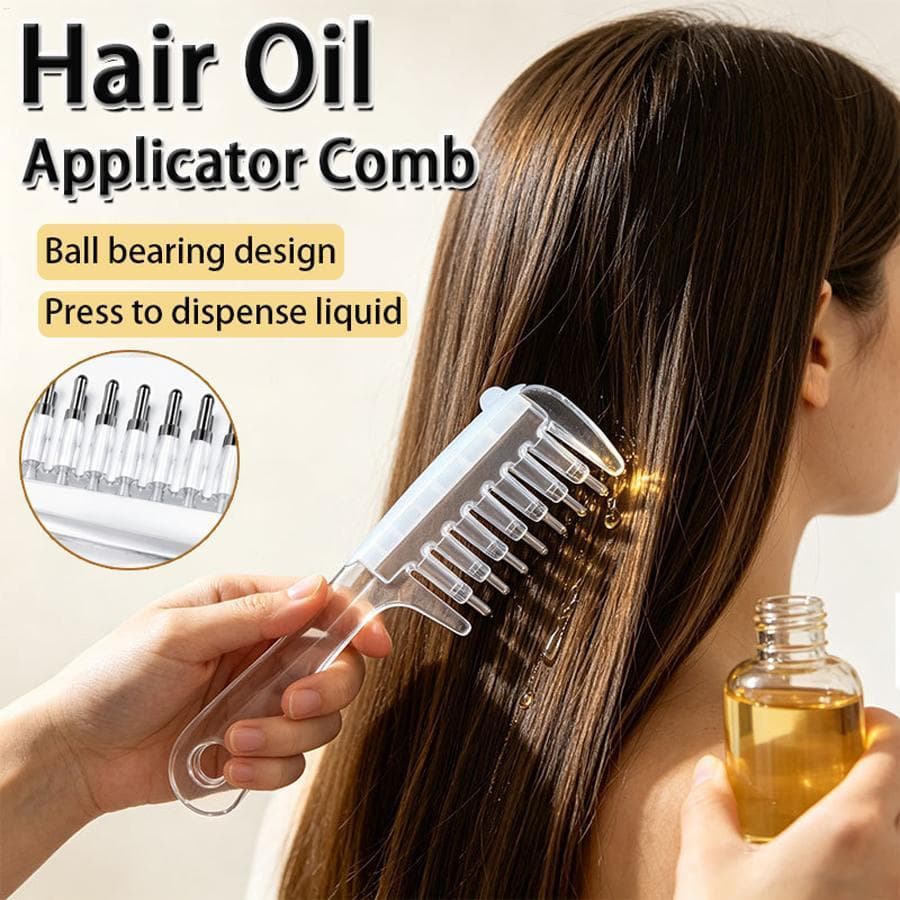 Aplicador De Óleo Do Couro Cabeludo Rolo Bola Massageador Ferramenta Portátil Precisa Dispensador De Cabelo Pente Essenc