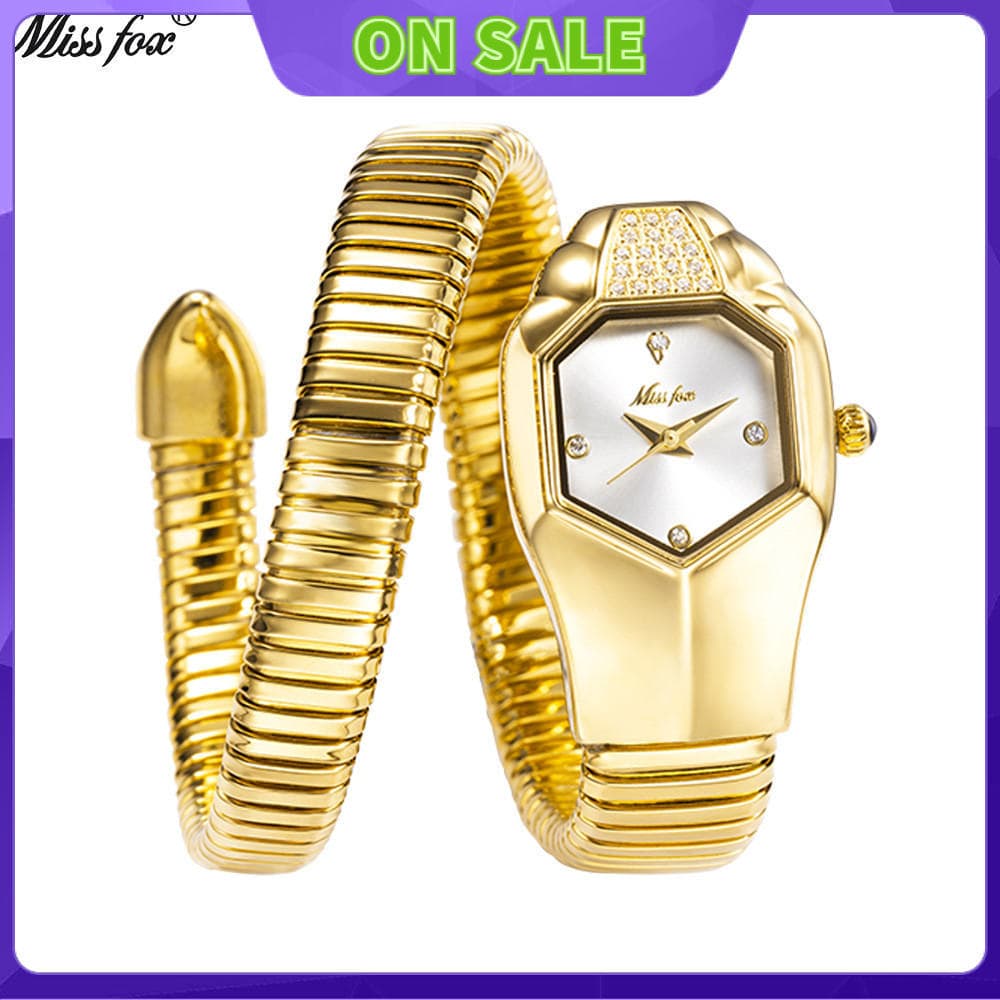 MISSFOX Women's New Authentic Fashionable Snakehead Casual Elegant Waterproof High-end Watch