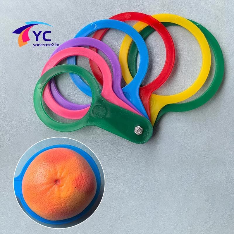 YCBR 13 Peças 30-120mm Medidores De Diâmetro De Colo De Medição De Frutas De Plástico Círculo Régua Tamanho Ferramenta E