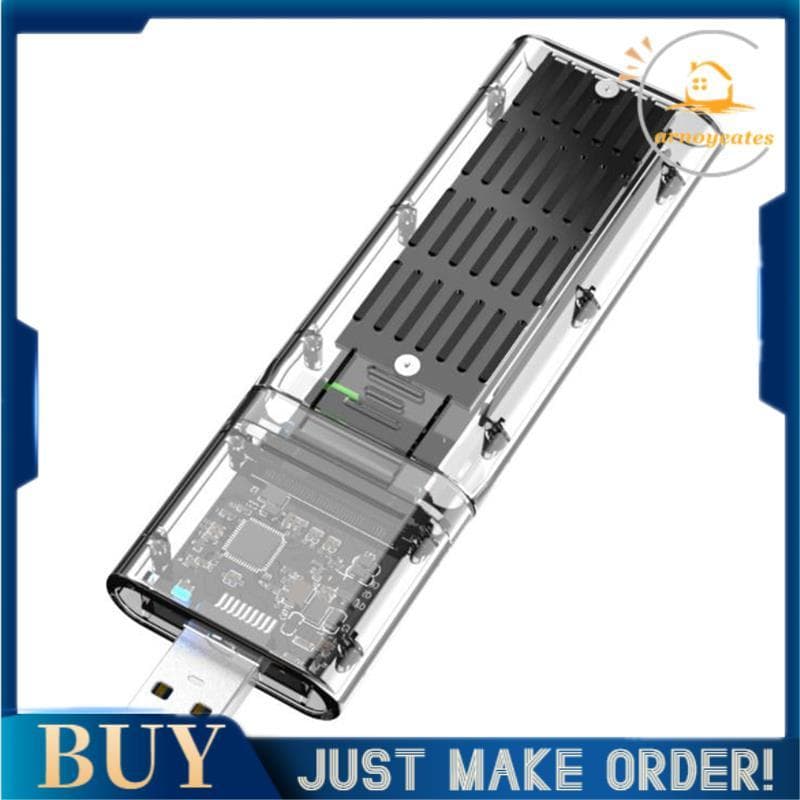 Gabinete Externo M . 2 NGFF SATA SSD De Alta Velocidade USB3.0 Gen1 5Gb/S Transparente Disco Rígido Caso Para PC