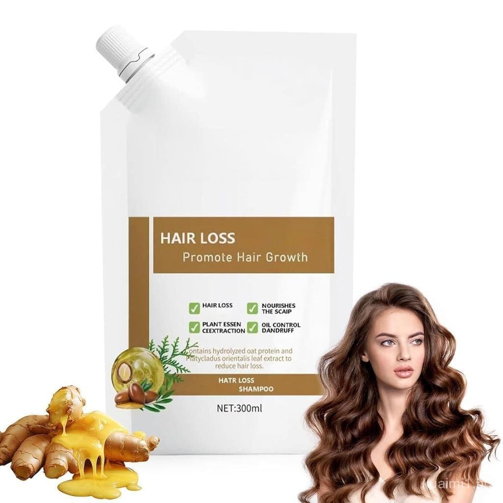 Shampoo Anti-Queda de Cabelo, Shampoo Promotor de Crescimento Capilar, Rico em Vários Extratos Vegetais, para Todos os T
