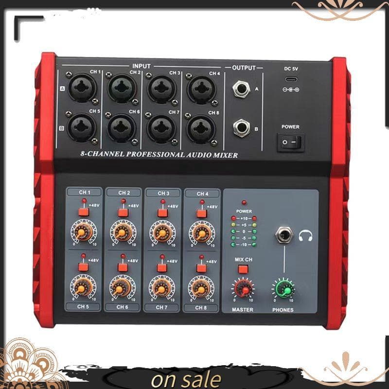 [Vendas Quentes Y] Console De Mixagem Multifuncional Digital Mixer De Áudio De 8 Canais Estéreo Para Gravação De Mixers