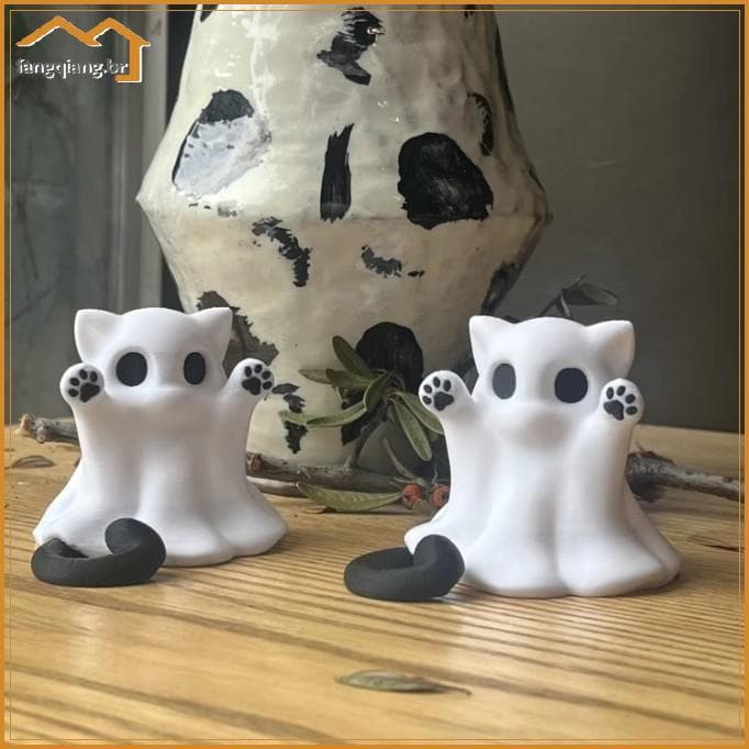 Fang 1 Peça Estátua Fantasma Fofa , Fantasmas Pequenas Estatuetas Assustadoras , Decorações Para Casa De Halloween , Peç