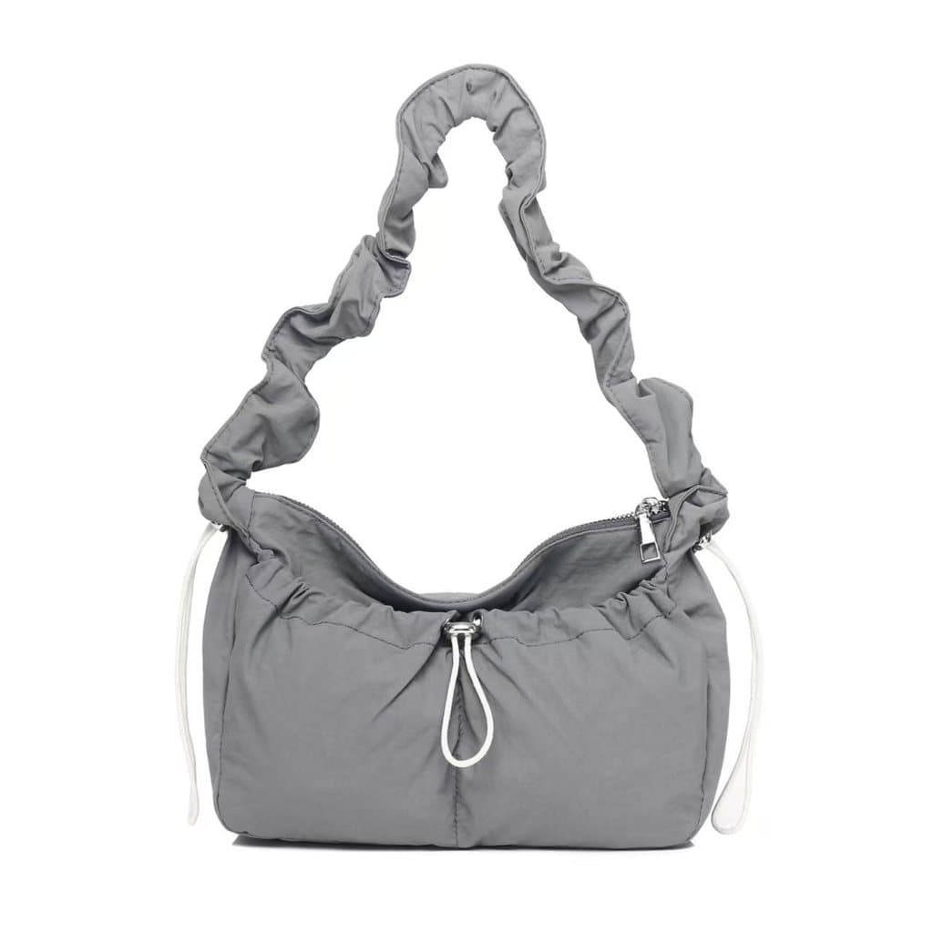 Bolsa plissada estilo coreano, bolsa de ombro de designer, bolsa de grande capacidade, bolsa transversal, bolsa feminina