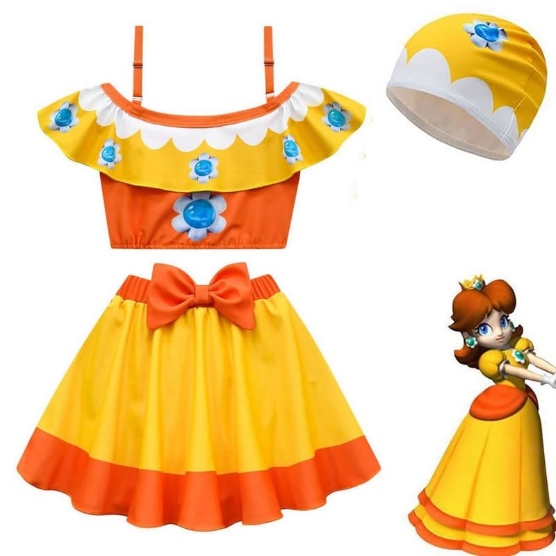 🔥 Maiô com Saia Infantil 🔥 para Meninas Praia Piscina VENDA QUENTE Moda Praia Meninas Roupa De Banho Infantil Menina S