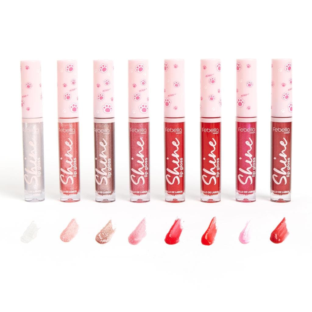 LIP GLOSS SHINE BRILHO INTENSO 8 CORES – FEBELLA MAKEUP