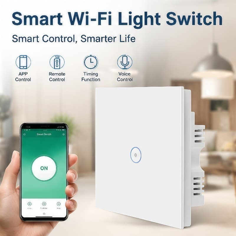Interruptor De Parede De Luz Inteligente Wi-Fi Padrão , 86 Tipos , Conexão Direta , Controle , Casa Painel De Iluminação