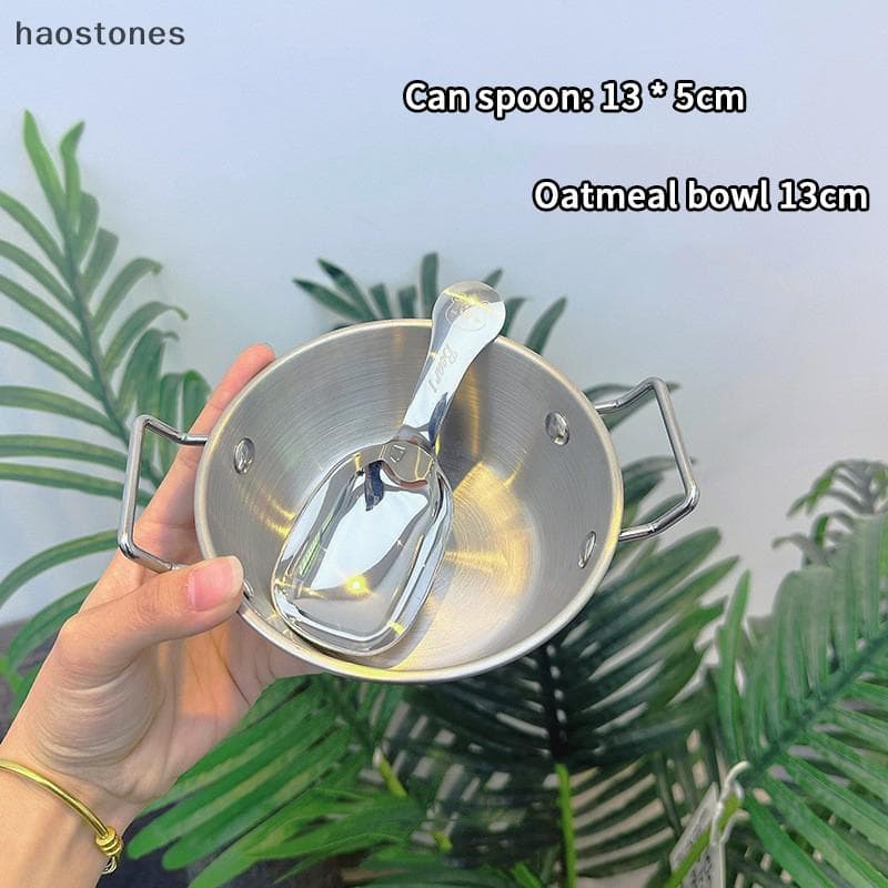 Tigela De Estilo Culinária Coreana De Item Solo ; Copo De Arroz De Aço Inoxidável Duradouro Prato Snas De Punho Duplo Ra