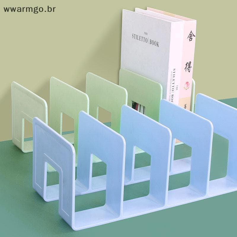 WWARM 4 Grade Multiuso Bookends Organizador De Armazenamento Suporte Para Livros CD Magazine Desk