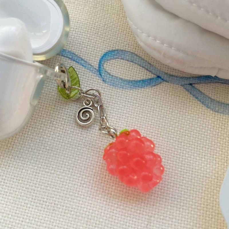 Nevʚ ɞ Chaveiro Acessório De Frutas Estilo Miçangas Com Fecho Lagosta E Corrente Pingente Fofo Para Bolsas , Chaves Tran