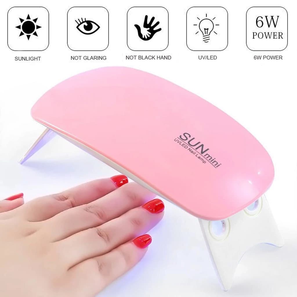 Cabine Mini Secador De Unhas Esmalte Gel Led Sun Uv Portátil Dobrável Forninho Estufa 6w Bivolt Usb
