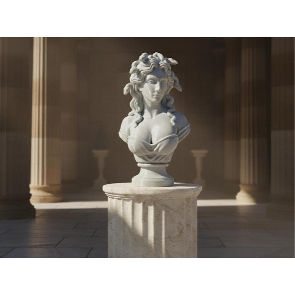 Estátua do Busto de Medusa