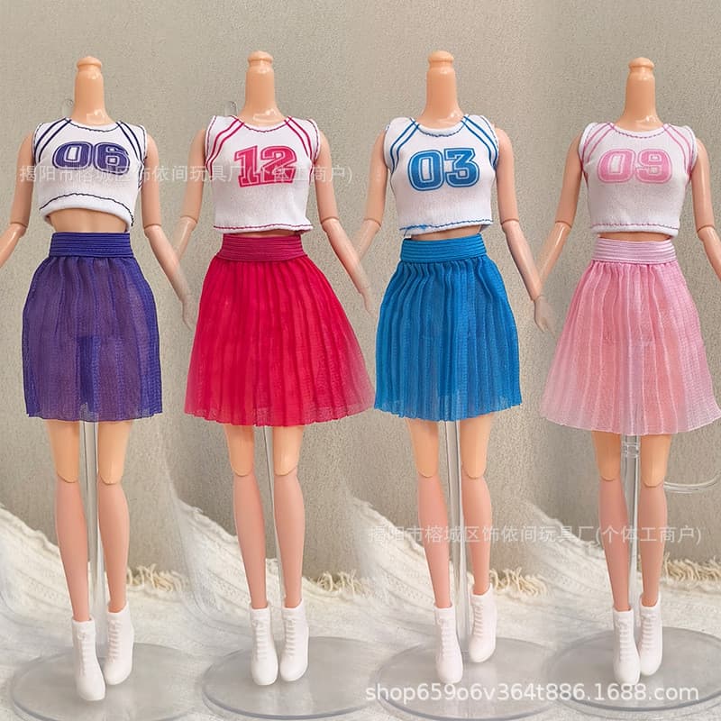 Boneca Lala Pares Terno Esportivo Saia De Malha Conjunto De Plissada Uniforme De Enfermeira Brinquedos Roupas De