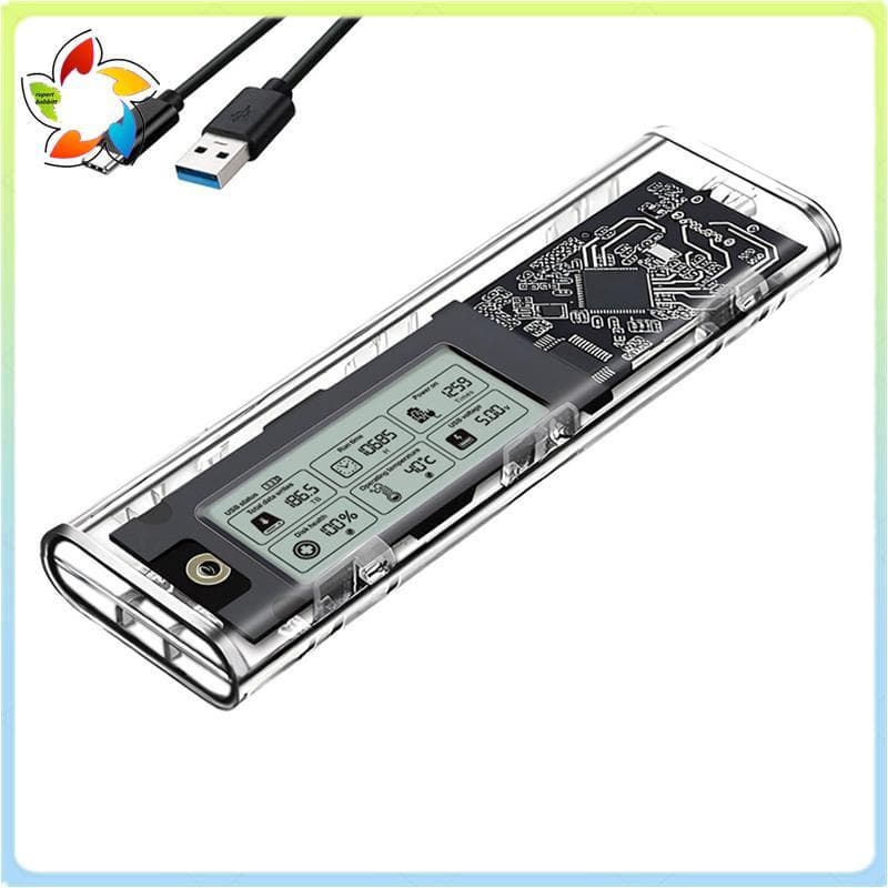 M . 2 NVME SSD Caso Gabinete Inteligente Digital Detecção De Saúde Tipo-C USB3.2 De Disco Rígido Adaptador Externo