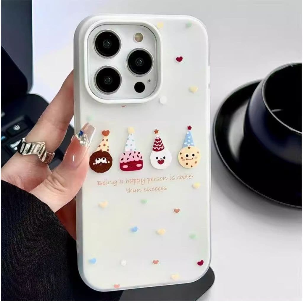 Capa de Telefone 2 em 1 com Design de Biscoitos Redondos para Infinix Smart 20 10 HD Plus 9 8 HD Pro 7 6 HD 5 Zero 40 30